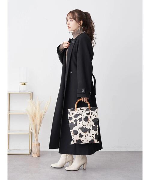 earth music&ecology（アースミュージックアンドエコロジー）の「マルチWAYロングコート（その他アウター・レディース・ブラック/ブラウン/ピンク/ライトベージュ・FREE）」の14枚目の写真