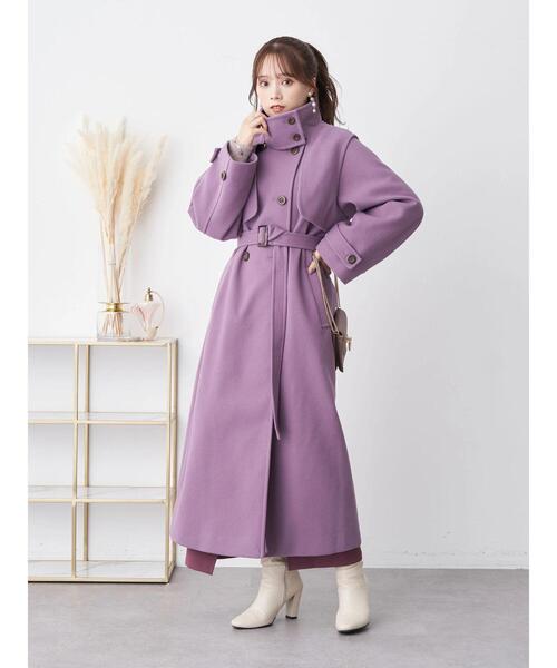 earth music&ecology（アースミュージックアンドエコロジー）の「マルチWAYロングコート（その他アウター・レディース・ブラック/ブラウン/ピンク/ライトベージュ・FREE）」の16枚目の写真