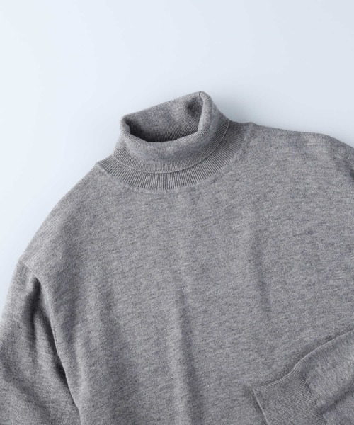 Salt&Pepper（ソルトアンドペッパー）の「【Salt&Pepper】タートルニット（ニット/セーター・メンズ・グレー/オフホワイト/ブラック・M/L/XL）」の3枚目の写真
