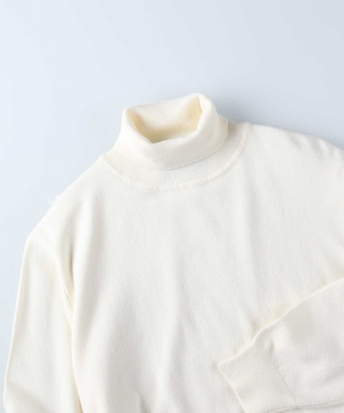 Salt&Pepper（ソルトアンドペッパー）の「【Salt&Pepper】タートルニット（ニット/セーター・メンズ・グレー/オフホワイト/ブラック・M/L/XL）」の2枚目の写真