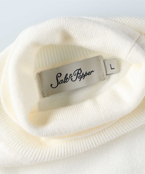 Salt&Pepper（ソルトアンドペッパー）の「【Salt&Pepper】タートルニット（ニット/セーター・メンズ・グレー/オフホワイト/ブラック・M/L/XL）」の11枚目の写真