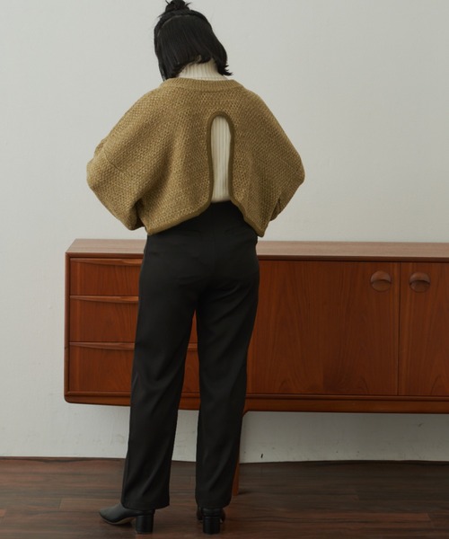 VANNIE U（ヴァニーユー）の「ターンオープンミックスニット（ニット/セーター・レディース・グリーン/ベージュ/アイボリー・FREE）」の17枚目の写真