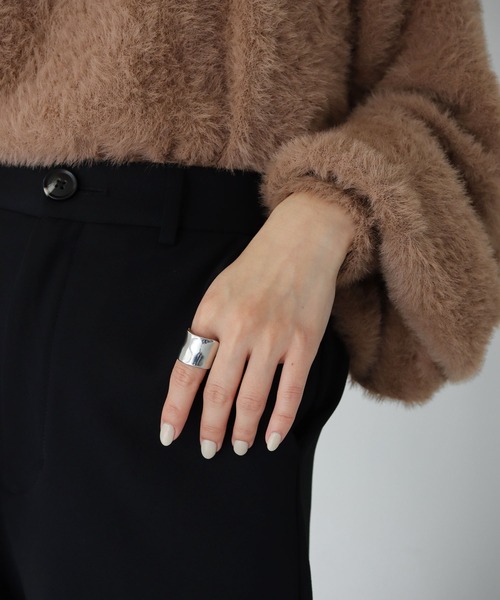 cheriella（シェリエラ）の「【cheriella】逆甲丸プレーンリング（リング・レディース・シルバー・FREE）」の6枚目の写真