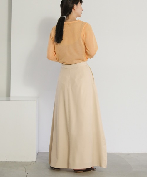 select MOCA（セレクトモカ）の「フレアロングスカート（スカート・レディース・アイボリー/ブラック・SMALL/MEDIUM）」の8枚目の写真