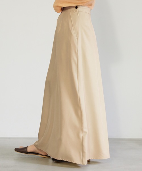 select MOCA（セレクトモカ）の「フレアロングスカート（スカート・レディース・アイボリー/ブラック・SMALL/MEDIUM）」の6枚目の写真