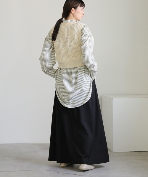 select MOCA（セレクトモカ）の「フレアロングスカート（スカート・レディース・アイボリー/ブラック・SMALL/MEDIUM）」の15枚目の写真