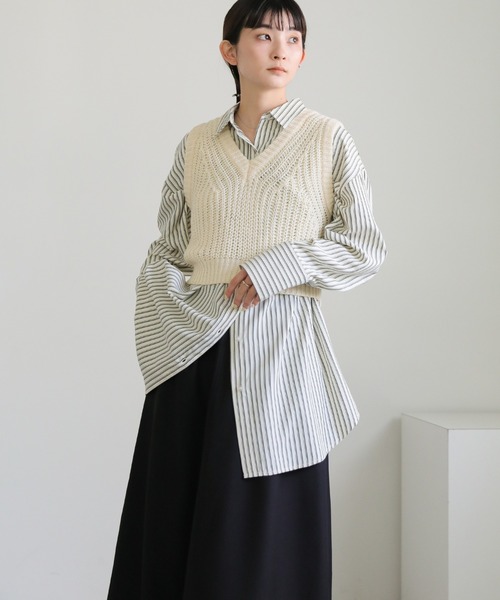 select MOCA（セレクトモカ）の「フレアロングスカート（スカート・レディース・アイボリー/ブラック・SMALL/MEDIUM）」の17枚目の写真