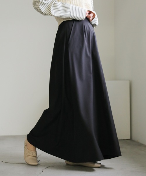 select MOCA（セレクトモカ）の「フレアロングスカート（スカート・レディース・アイボリー/ブラック・SMALL/MEDIUM）」の12枚目の写真