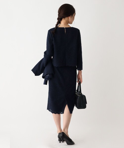OPAQUE.CLIP(オペークドットクリップ)の「◆レースプルオーバーブラウス【OPAQUE.CLIP NAVY】(シャツ/ブラウス・レディース・ナチュラル/ホワイト系/ネイビー・34/36/38/40/42)」の16枚目の写真