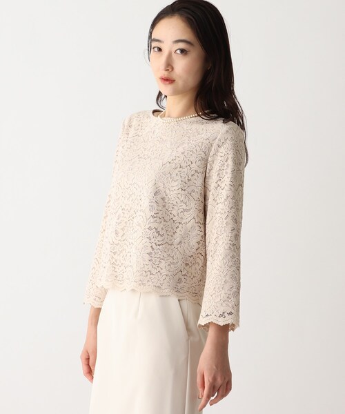 OPAQUE.CLIP(オペークドットクリップ)の「◆レースプルオーバーブラウス【OPAQUE.CLIP NAVY】(シャツ/ブラウス・レディース・ナチュラル/ホワイト系/ネイビー・34/36/38/40/42)」の20枚目の写真