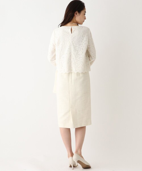 OPAQUE.CLIP(オペークドットクリップ)の「◆レースプルオーバーブラウス【OPAQUE.CLIP NAVY】(シャツ/ブラウス・レディース・ナチュラル/ホワイト系/ネイビー・34/36/38/40/42)」の21枚目の写真