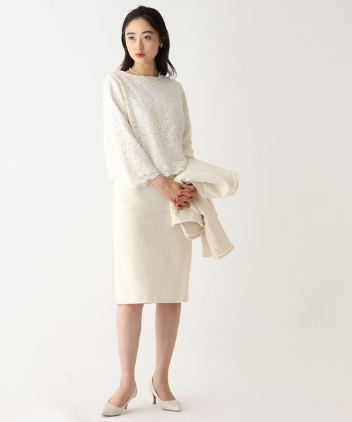 OPAQUE.CLIP(オペークドットクリップ)の「◆レースプルオーバーブラウス【OPAQUE.CLIP NAVY】(シャツ/ブラウス・レディース・ナチュラル/ホワイト系/ネイビー・34/36/38/40/42)」の18枚目の写真