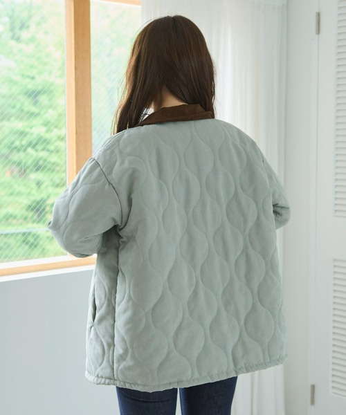 ECRIRE(エクリール)の「キルティングジャケット(ブルゾン・レディース・ベージュ/カーキ・M/L)」の8枚目の写真