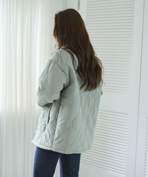 ECRIRE(エクリール)の「キルティングジャケット(ブルゾン・レディース・ベージュ/カーキ・M/L)」の9枚目の写真