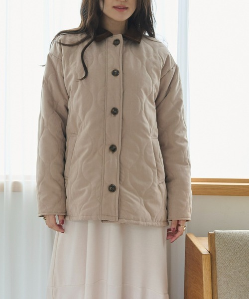 ECRIRE(エクリール)の「キルティングジャケット(ブルゾン・レディース・ベージュ/カーキ・M/L)」の5枚目の写真