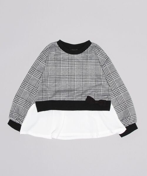 SKAPE（エスケープ）の「ﾁｪｯｸﾁｭﾆｯｸﾄﾚｰﾅｰ（ニット/セーター・キッズ・ピンク/ブラック・130cm/110cm/120cm/140cm/100cm）」の2枚目の写真