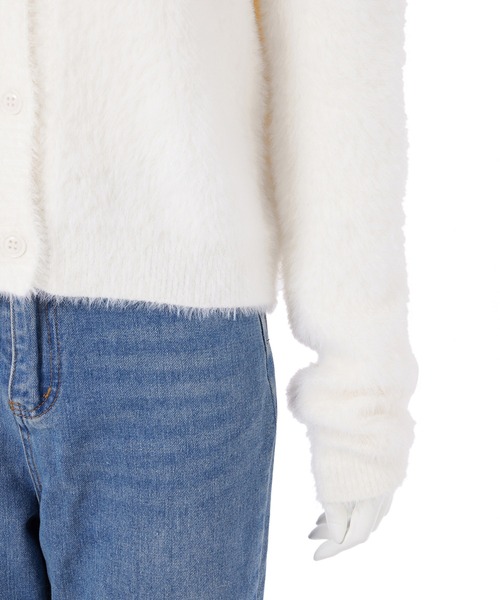 fifth(フィフス)の「【スタイリストレコメンド】シャギーニットカーディガン(カーディガン/ボレロ・レディース・イエロー/ホワイト/ブラック・M)」の8枚目の写真