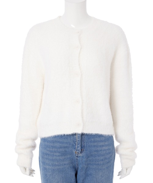 fifth(フィフス)の「【スタイリストレコメンド】シャギーニットカーディガン(カーディガン/ボレロ・レディース・イエロー/ホワイト/ブラック・M)」の7枚目の写真