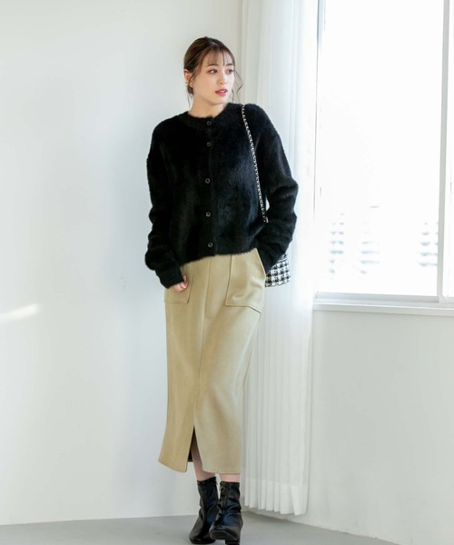 fifth(フィフス)の「【スタイリストレコメンド】シャギーニットカーディガン(カーディガン/ボレロ・レディース・イエロー/ホワイト/ブラック・M)」の18枚目の写真