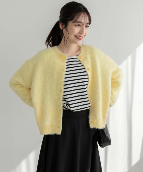 fifth(フィフス)の「【スタイリストレコメンド】シャギーニットカーディガン(カーディガン/ボレロ・レディース・イエロー/ホワイト/ブラック・M)」の15枚目の写真