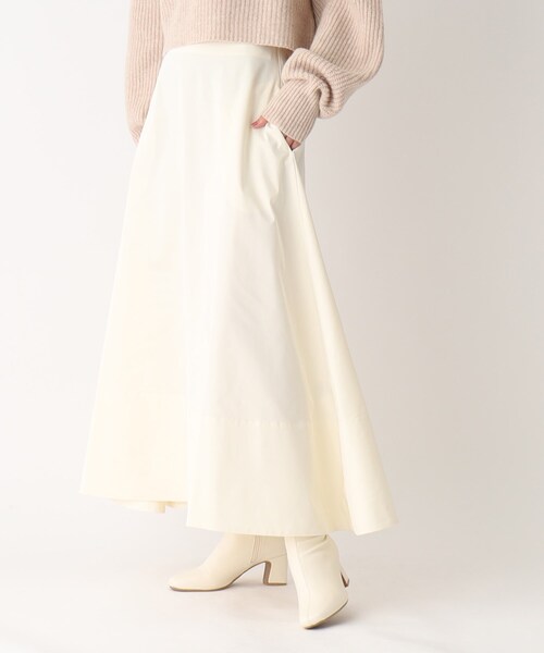 OPAQUE.CLIP（オペークドットクリップ）の「◆【矢野未希子さんコラボ】マキシ丈スカート（スカート・レディース・オフホワイト/ブラック/カーキ/サンドベージュ・38/40/36）」の5枚目の写真