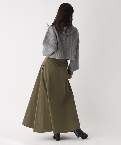 OPAQUE.CLIP（オペークドットクリップ）の「◆【矢野未希子さんコラボ】マキシ丈スカート（スカート・レディース・オフホワイト/ブラック/カーキ/サンドベージュ・38/40/36）」の12枚目の写真