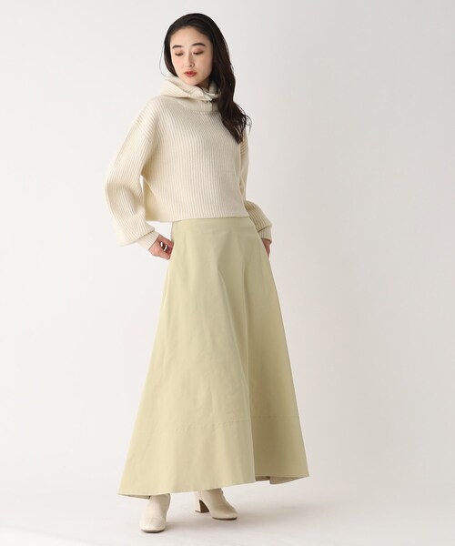 OPAQUE.CLIP（オペークドットクリップ）の「◆【矢野未希子さんコラボ】マキシ丈スカート（スカート・レディース・オフホワイト/ブラック/カーキ/サンドベージュ・38/40/36）」の16枚目の写真