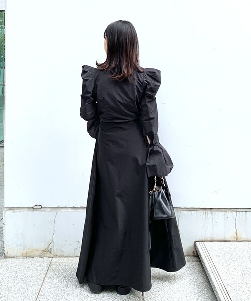 OPAQUE.CLIP（オペークドットクリップ）の「◆【矢野未希子さんコラボ】マキシ丈スカート（スカート・レディース・オフホワイト/ブラック/カーキ/サンドベージュ・38/40/36）」の21枚目の写真