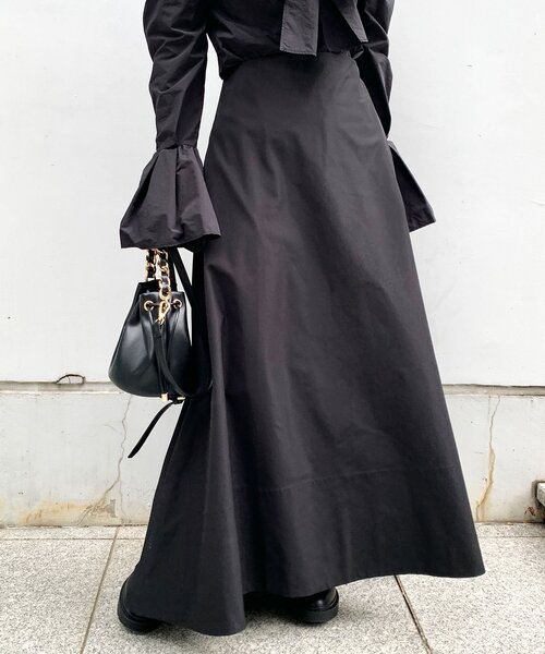 OPAQUE.CLIP（オペークドットクリップ）の「◆【矢野未希子さんコラボ】マキシ丈スカート（スカート・レディース・オフホワイト/ブラック/カーキ/サンドベージュ・38/40/36）」の22枚目の写真