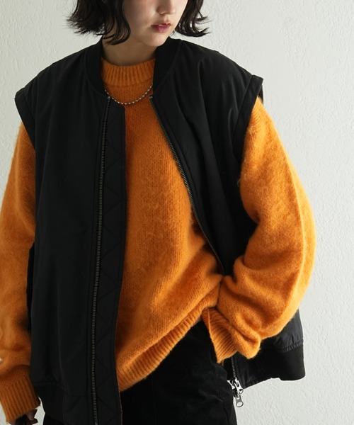 CIAOPANIC TYPY（チャオパニックティピー）の「□【新色追加】【ユニセックス】ダブルジャガードシャギーニットプルオーバー（ニット/セーター・メンズ・グリーン/イエロー/ブルー/ネイビー/スカイブルー/ブラック/レオパード・L/M）」の6枚目の写真