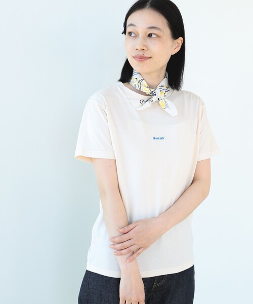 BEAMS BOY（ビームスボーイ）の「BEAMS BOY / ボーイ エンブロイダリー クルー Tシャツ 23SS（Tシャツ/カットソー・レディース・オフホワイト/ナチュラル/ブラック/サックスブルー/グリーン/パープル・1/2）」の14枚目の写真