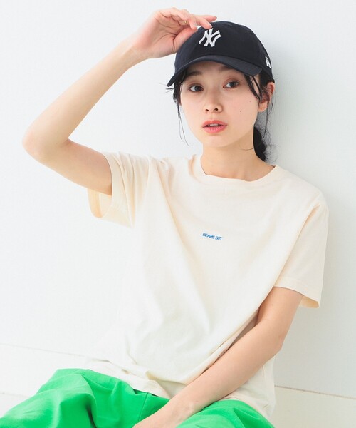 BEAMS BOY（ビームスボーイ）の「BEAMS BOY / ボーイ エンブロイダリー クルー Tシャツ 23SS（Tシャツ/カットソー・レディース・オフホワイト/ナチュラル/ブラック/サックスブルー/グリーン/パープル・1/2）」の20枚目の写真