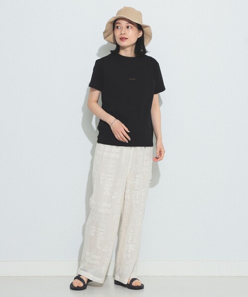 BEAMS BOY（ビームスボーイ）の「BEAMS BOY / ボーイ エンブロイダリー クルー Tシャツ 23SS（Tシャツ/カットソー・レディース・オフホワイト/ナチュラル/ブラック/サックスブルー/グリーン/パープル・1/2）」の21枚目の写真