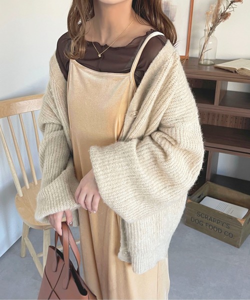 apres jour(アプレジュール)の「ベロアキャミワンピース【ZOZOTOWN限定アイテム】(ワンピース・レディース・モカ/ベージュ/ブルー系その他・X-LARGE/フリー)」の15枚目の写真