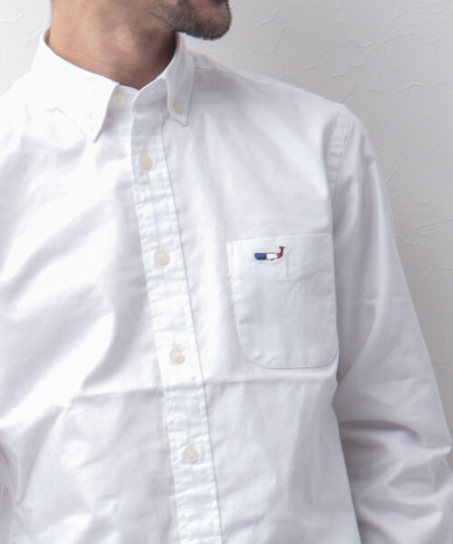 NOLLEY'S goodman（ノーリーズグッドマン）の「クジラ刺しゅう ボタンダウンシャツ 23SS（シャツ/ブラウス・メンズ・ピンク/ブルー系その他/ホワイト/ブルー/ブラック系その他5/レッド・S/M/L/XL/XXL）」の11枚目の写真