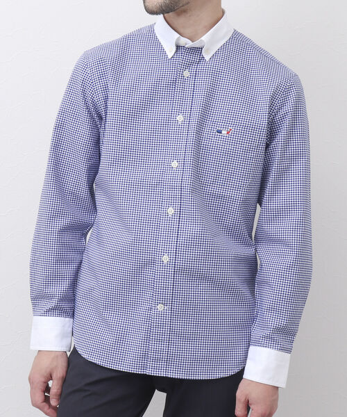 NOLLEY'S goodman（ノーリーズグッドマン）の「クジラ刺しゅう ボタンダウンシャツ 23SS（シャツ/ブラウス・メンズ・ピンク/ブルー系その他/ホワイト/ブルー/ブラック系その他5/レッド・S/M/L/XL/XXL）」の17枚目の写真