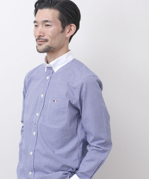 NOLLEY'S goodman（ノーリーズグッドマン）の「クジラ刺しゅう ボタンダウンシャツ 23SS（シャツ/ブラウス・メンズ・ピンク/ブルー系その他/ホワイト/ブルー/ブラック系その他5/レッド・S/M/L/XL/XXL）」の15枚目の写真