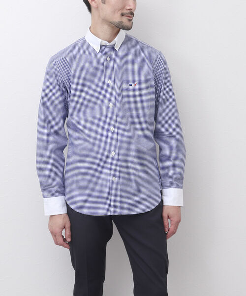 NOLLEY'S goodman（ノーリーズグッドマン）の「クジラ刺しゅう ボタンダウンシャツ 23SS（シャツ/ブラウス・メンズ・ピンク/ブルー系その他/ホワイト/ブルー/ブラック系その他5/レッド・S/M/L/XL/XXL）」の12枚目の写真