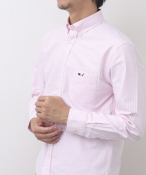 NOLLEY'S goodman（ノーリーズグッドマン）の「クジラ刺しゅう ボタンダウンシャツ 23SS（シャツ/ブラウス・メンズ・ピンク/ブルー系その他/ホワイト/ブルー/ブラック系その他5/レッド・S/M/L/XL/XXL）」の18枚目の写真