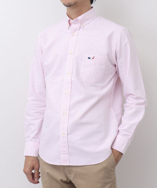 NOLLEY'S goodman（ノーリーズグッドマン）の「クジラ刺しゅう ボタンダウンシャツ 23SS（シャツ/ブラウス・メンズ・ピンク/ブルー系その他/ホワイト/ブルー/ブラック系その他5/レッド・S/M/L/XL/XXL）」の14枚目の写真