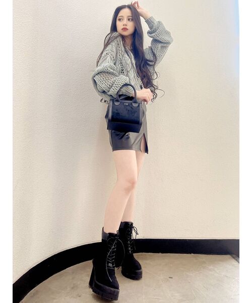 GYDA(ジェイダ)の「FRONT2WAYブリーチニットトップス(ニット/セーター・レディース・オレンジ系その他3/マスタード/オリーブ・FREE)」の11枚目の写真