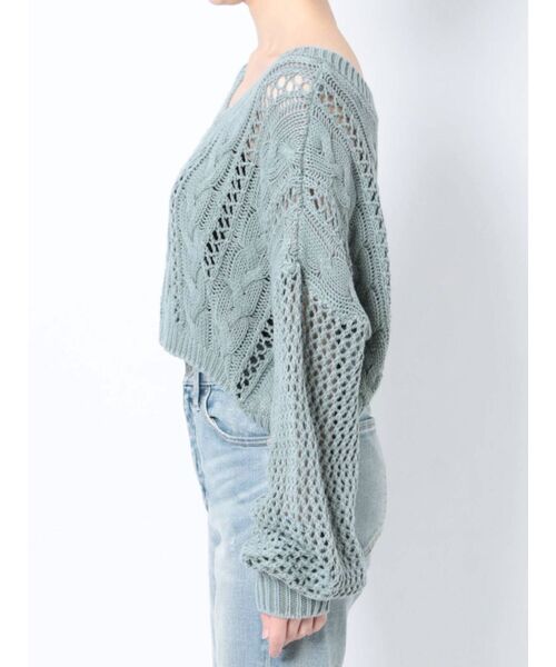 GYDA(ジェイダ)の「FRONT2WAYブリーチニットトップス(ニット/セーター・レディース・オレンジ系その他3/マスタード/オリーブ・FREE)」の17枚目の写真