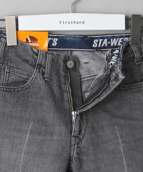 Firsthand(ファーストハンド)の「Firsthand/ファーストハンド WESTOVERALLS / ウェストオーバーオールズ センタークリースデニムパンツ / 19FWSTA-TPR(デニムパンツ・レディース・ブラック・25)」の4枚目の写真