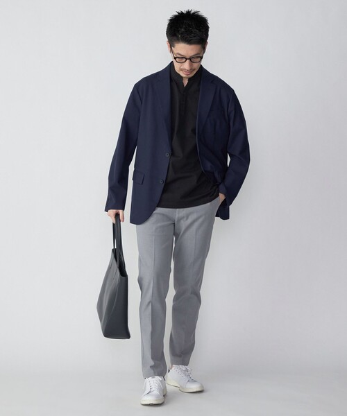 XL 【新品】シップス　バンドカラーポロシャツ ネイビー SHIPS（シップス）の「*SHIPS:〈接触冷感〉アイスタッチ プレー