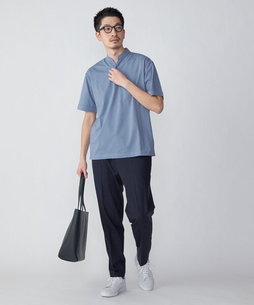 SHIPS（シップス）の「*SHIPS:〈接触冷感〉アイスタッチ プレーティングジャージー バンドカラー ポロシャツ（ポロシャツ・メンズ・ブラック/ホワイト/ロイヤルブルー/ネイビー・SMALL/MEDIUM/LARGE/X-LARGE）」の8枚目の写真