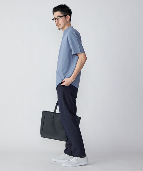 SHIPS（シップス）の「*SHIPS:〈接触冷感〉アイスタッチ プレーティングジャージー バンドカラー ポロシャツ（ポロシャツ・メンズ・ブラック/ホワイト/ロイヤルブルー/ネイビー・SMALL/MEDIUM/LARGE/X-LARGE）」の10枚目の写真