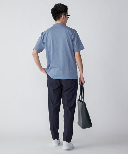 SHIPS（シップス）の「*SHIPS:〈接触冷感〉アイスタッチ プレーティングジャージー バンドカラー ポロシャツ（ポロシャツ・メンズ・ブラック/ホワイト/ロイヤルブルー/ネイビー・SMALL/MEDIUM/LARGE/X-LARGE）」の11枚目の写真