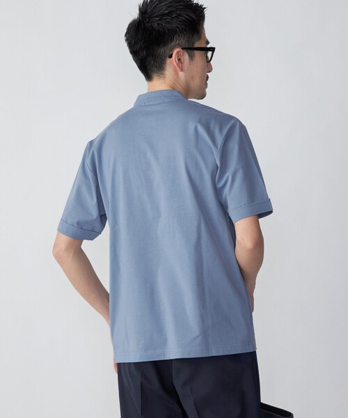 SHIPS（シップス）の「*SHIPS:〈接触冷感〉アイスタッチ プレーティングジャージー バンドカラー ポロシャツ（ポロシャツ・メンズ・ブラック/ホワイト/ロイヤルブルー/ネイビー・SMALL/MEDIUM/LARGE/X-LARGE）」の15枚目の写真