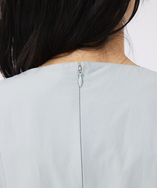 qualite（カリテ）の「ハイウエストタックワンピース（ワンピース・レディース・ネイビー/セージグリーン・38/36）」の3枚目の写真