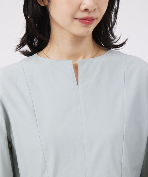 qualite（カリテ）の「ハイウエストタックワンピース（ワンピース・レディース・ネイビー/セージグリーン・38/36）」の13枚目の写真